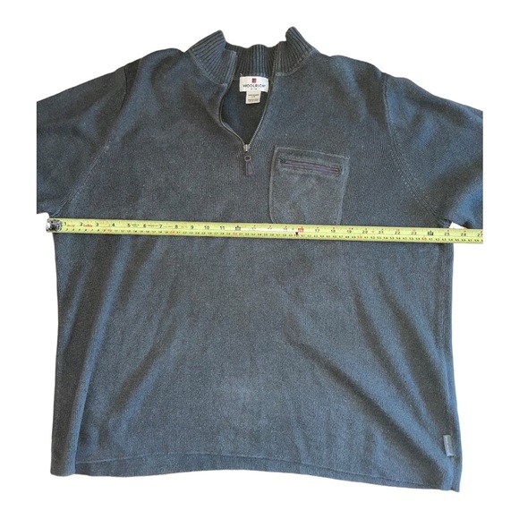 Woolrich men’s Zipped collar sweater Olive Large - Picture 4 of 8